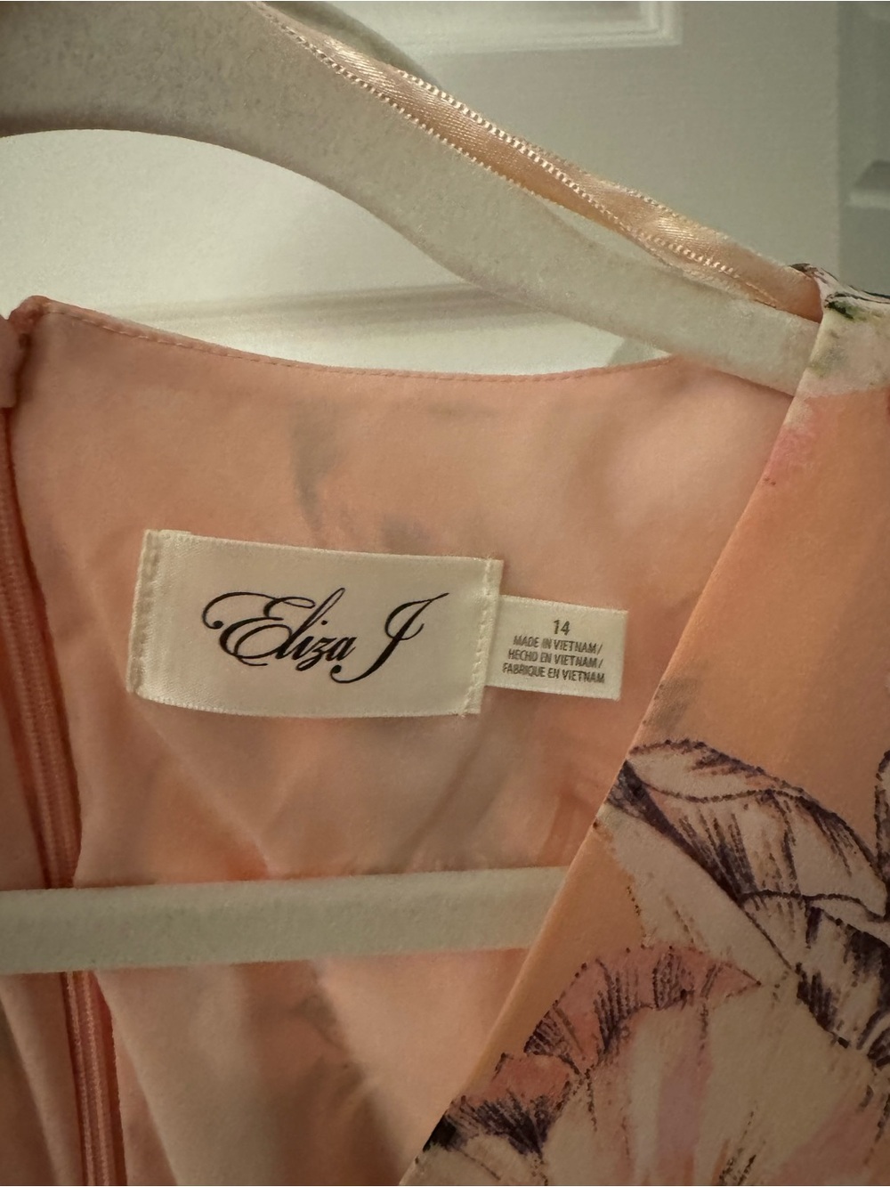 Eliza J Peach Floral Belted Maxi - Picture 4 of 8